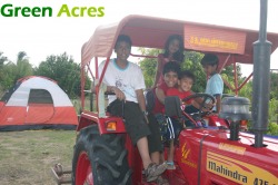 Tractor ride through the organic farm